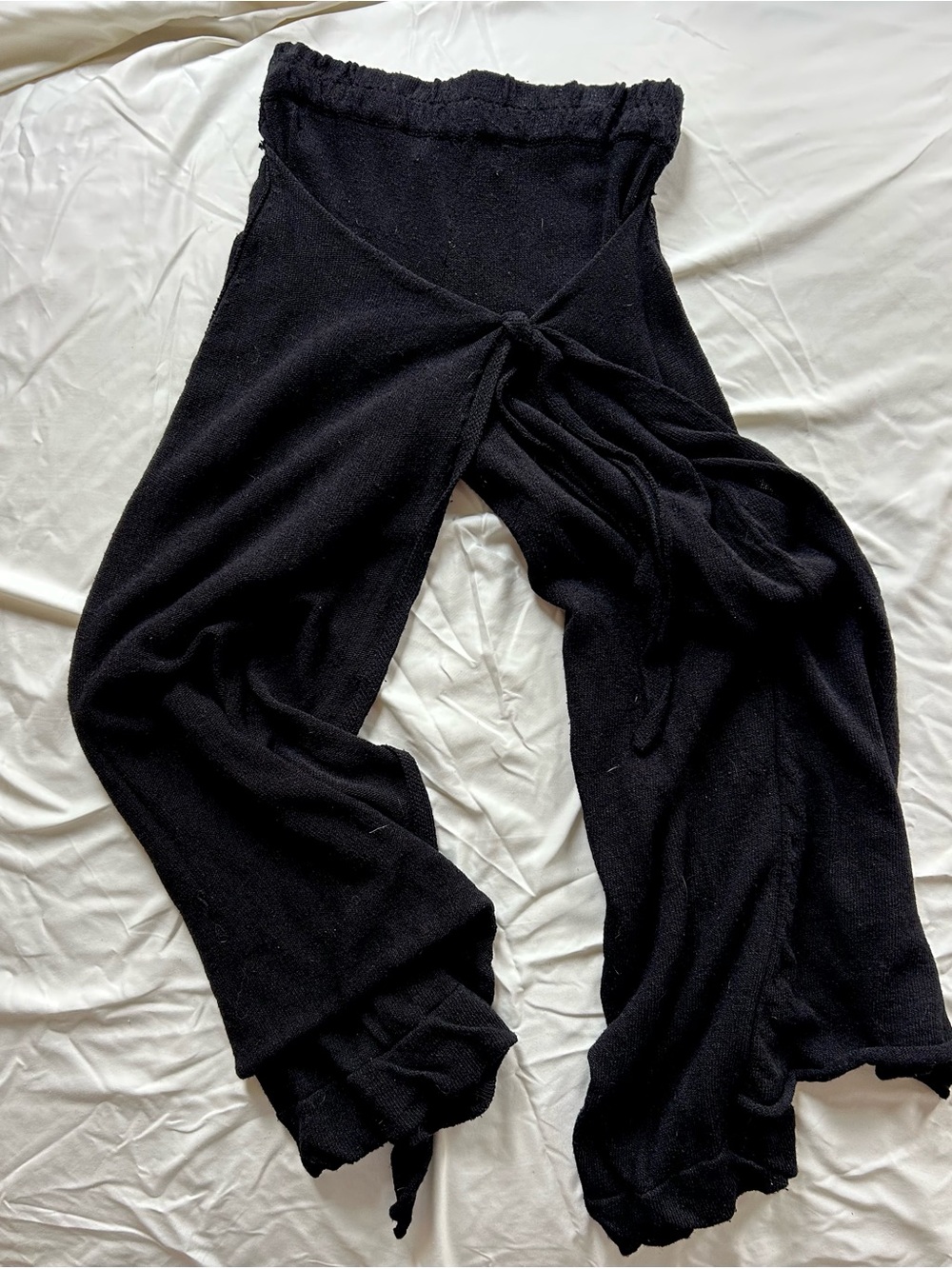 Free People Beach Black Knit Wrap Pants